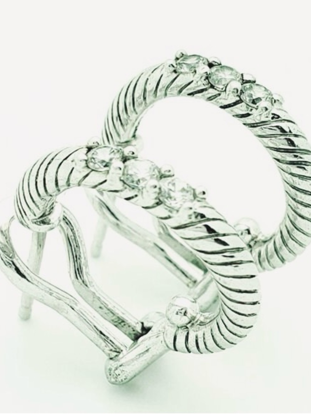 Judith Ripka Sterling Silver Twisted Hoop Earrings 🌹